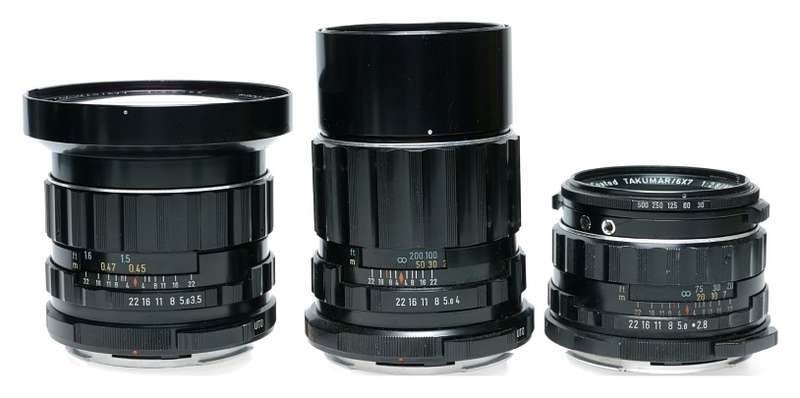 Pentax 6x7 large format film camera outfit many lenses 3.5/55mm manuals tubes