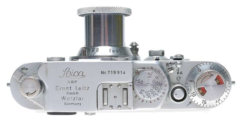 Leica IIIf film camera LTM red dial self timer red scale Elmar 3.5/50 mm lens