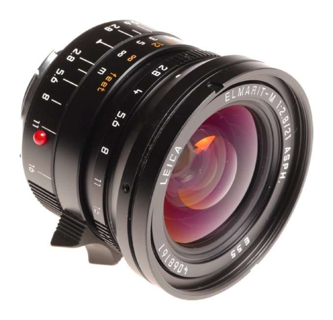 Leica Elmarit-M 2.8/21mm ASPH. lens 11135 wide angle 6-Bit caps hood f21
