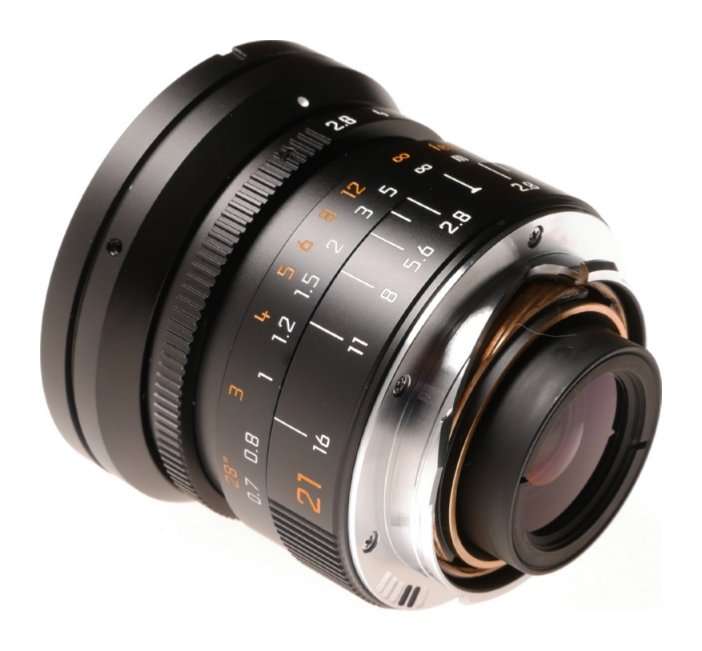 Leica Elmarit-M 2.8/21mm ASPH. lens 11135 wide angle 6-Bit caps hood f21