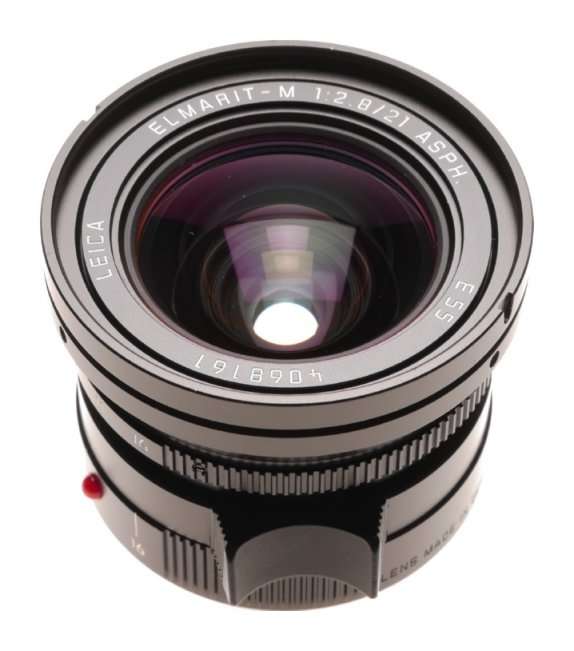 Leica Elmarit-M 2.8/21mm ASPH. lens 11135 wide angle 6-Bit caps hood f21