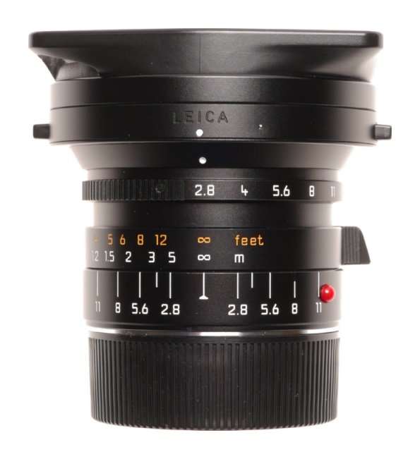 Leica Elmarit-M 2.8/21mm ASPH. lens 11135 wide angle 6-Bit caps hood f21