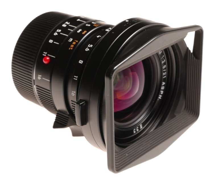 Leica Elmarit-M 2.8/21mm ASPH. lens 11135 wide angle 6-Bit caps hood f21