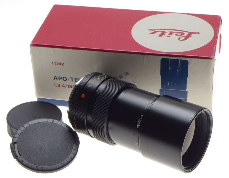 mint- Leica Apo-Telyt-R 1:3.4/180mm SLR camera lens Canada rare f=180 caps 11242