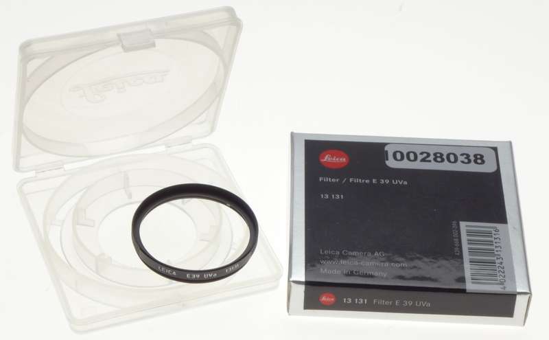 E 39 13131 Leica rangefinder Filter UVa E39 Black Mint boxed summicron 50mm F2