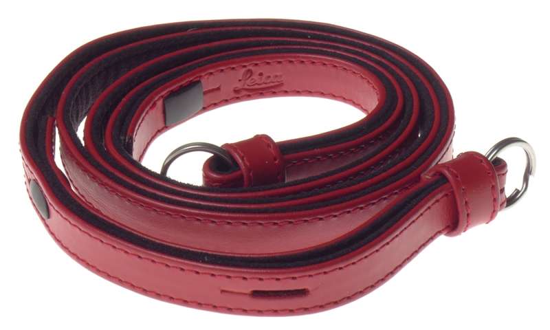14457 Leica MINT Red leather camera strap for M10 M240 digital and analog camera