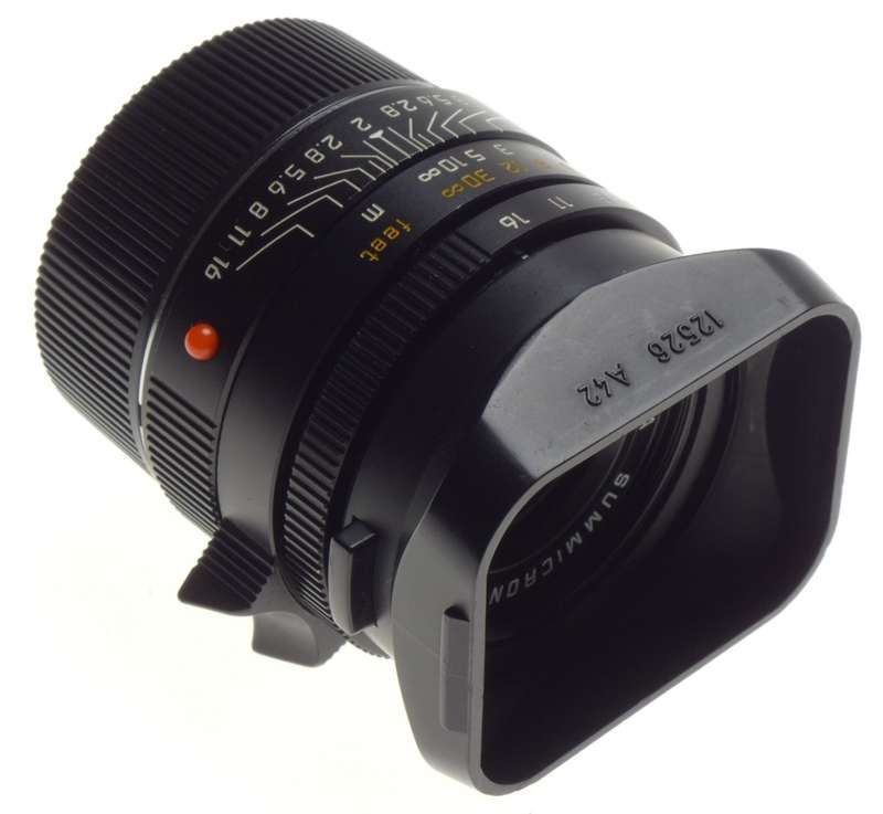 LEICA Summicron-M 1:2/35 ASPH. E39 f=35mm Wide angle camera lens caps hood BOKEH