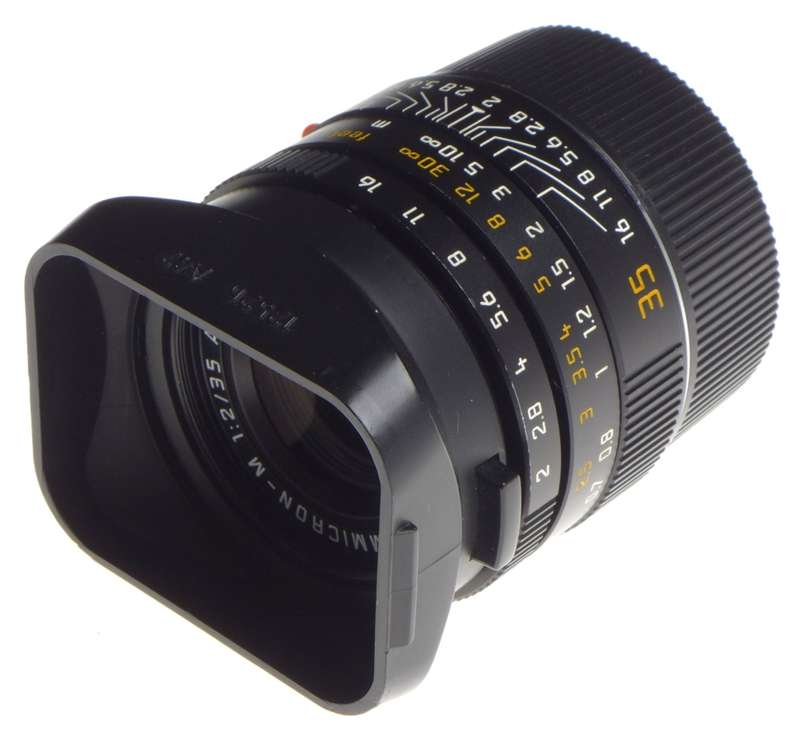 LEICA Summicron-M 1:2/35 ASPH. E39 f=35mm Wide angle camera lens caps hood BOKEH