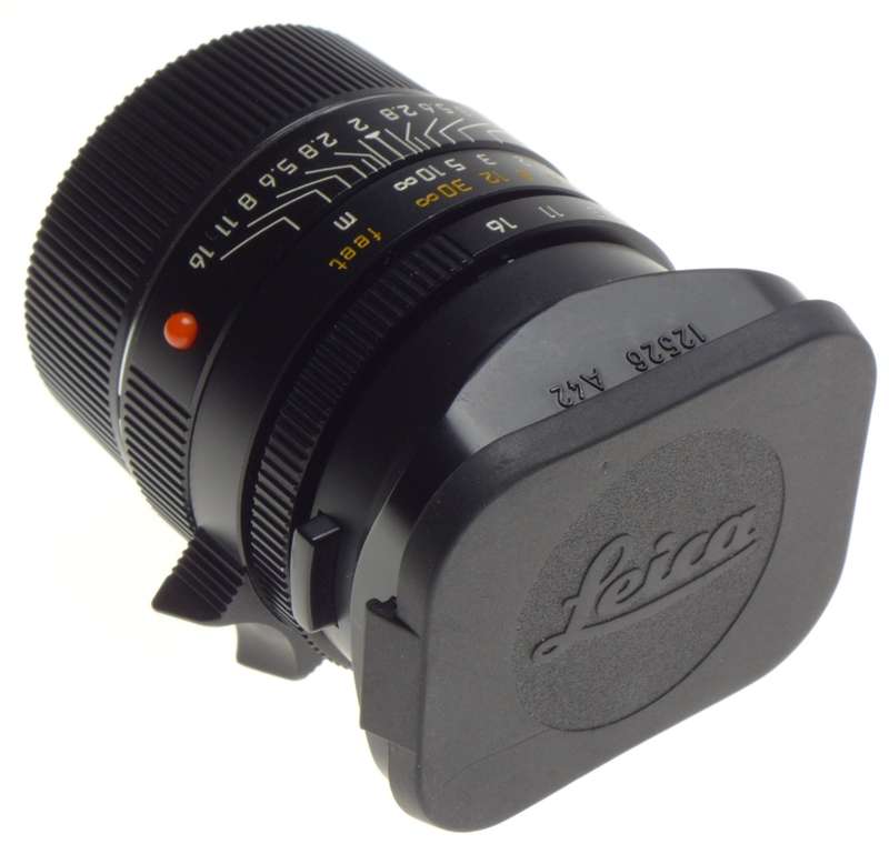 LEICA Summicron-M 1:2/35 ASPH. E39 f=35mm Wide angle camera lens caps hood BOKEH