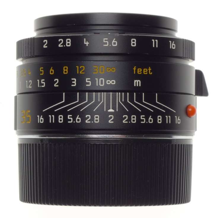 LEICA Summicron-M 1:2/35 ASPH. E39 f=35mm Wide angle camera lens caps hood BOKEH