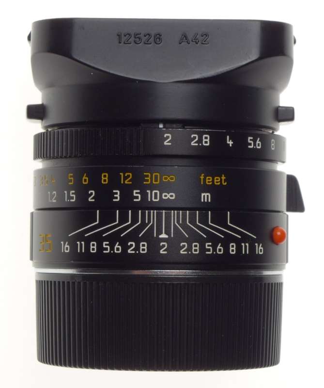 LEICA Summicron-M 1:2/35 ASPH. E39 f=35mm Wide angle camera lens caps hood BOKEH