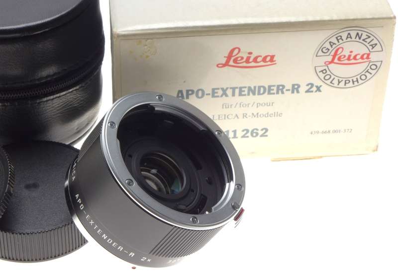 11262 LEICA APO-EXTENDER-R 2x converter SLR camera lens MINT boxed caps papers