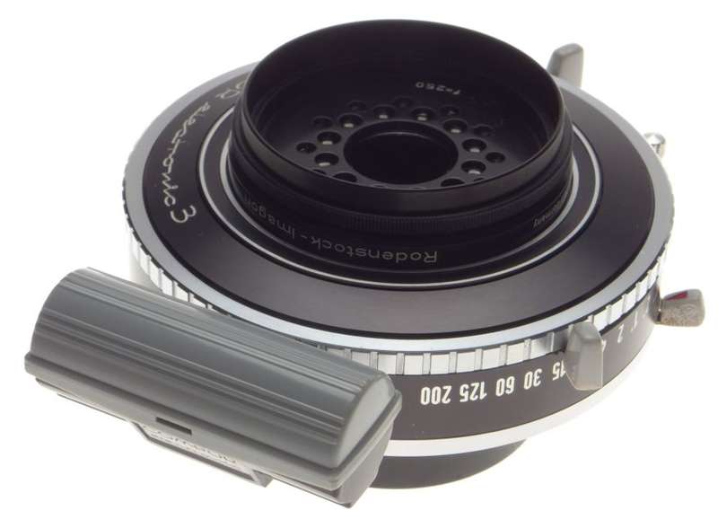 RODENSTOCK Imagon rare lens compur electronic 3 box hood f=250mm used condition
