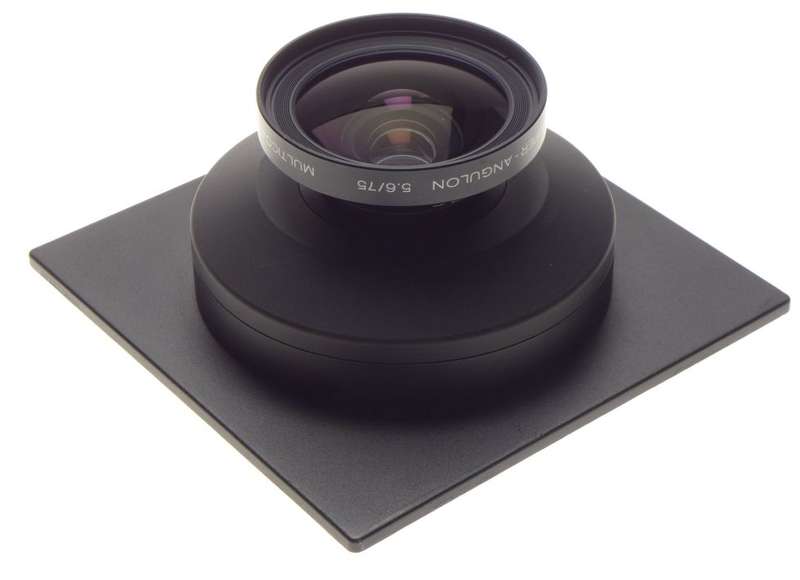 SINAR Super-Angulon 5.6 f=75mm MC Schneider large format camera lens clean used