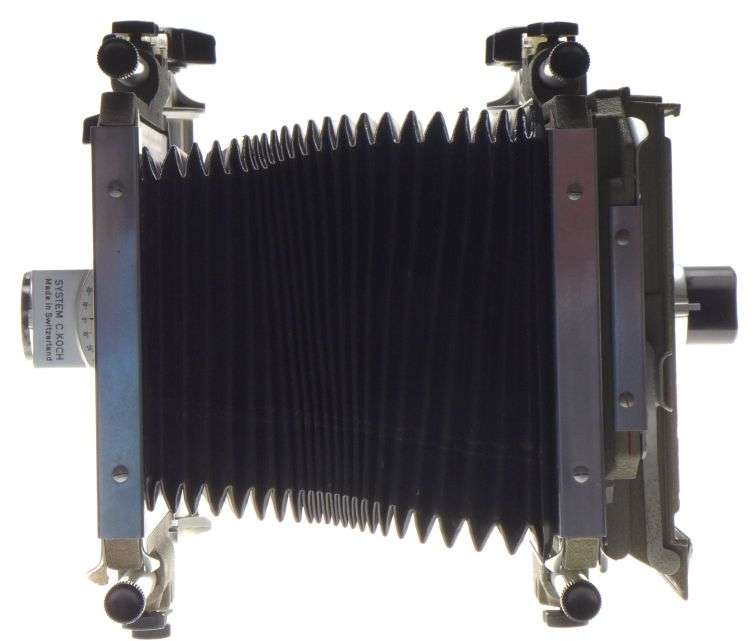 SINAR NORMA chrome vintage large format 4 x 5 field camera pol back film plates