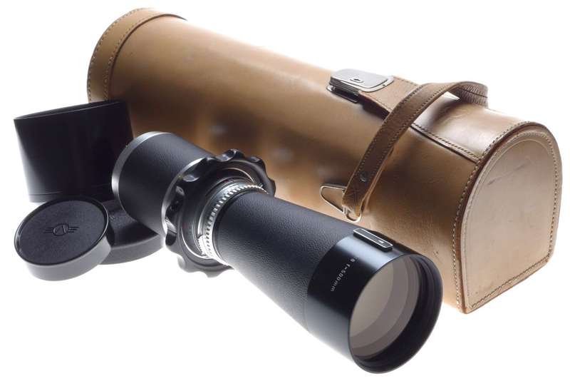 Hasselblad Zeiss Tele-Tessar 8/500mm f=500mm pig skin case 1:8 f=500mm hood caps