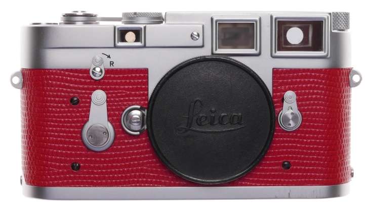 Leica M3 Just Serviced Rangefinder 35mm film camera body re skinned Red #1008511