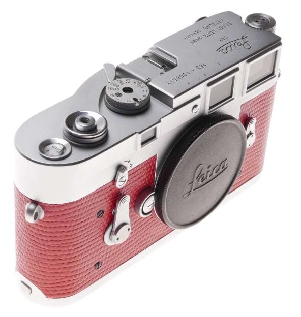 Leica M3 Just Serviced Rangefinder 35mm film camera body re skinned Red #1008511
