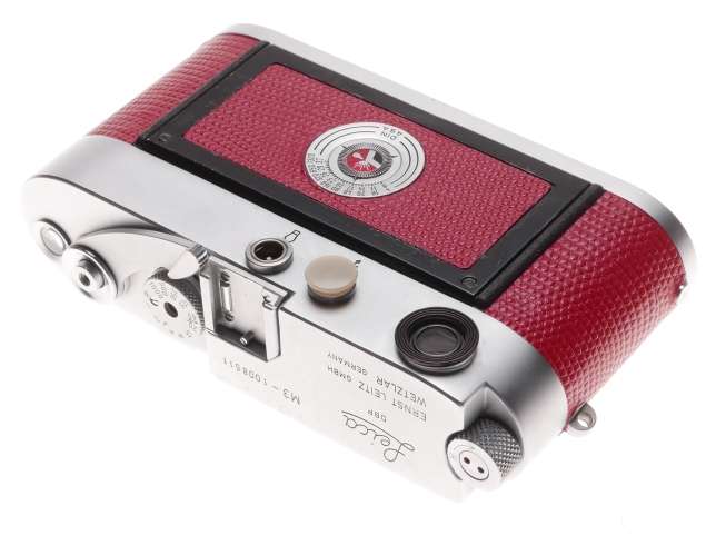 Leica M3 Just Serviced Rangefinder 35mm film camera body re skinned Red #1008511