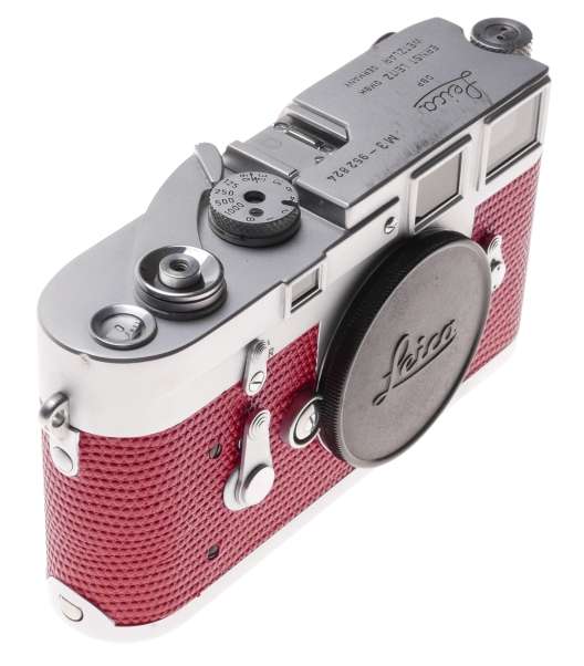 Leica M3 Just Serviced Rangefinder 35mm film camera body re skinned Red #952824