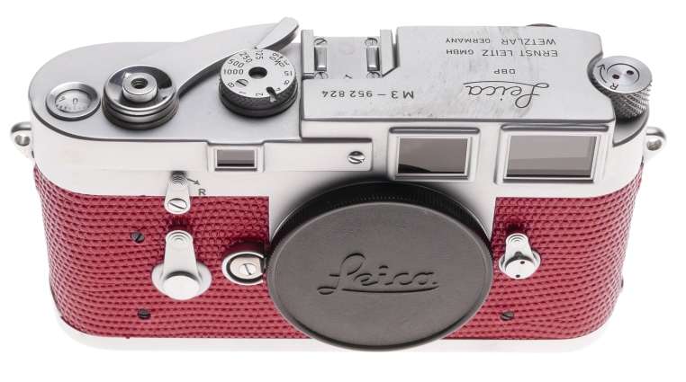 Leica M3 Just Serviced Rangefinder 35mm film camera body re skinned Red #952824