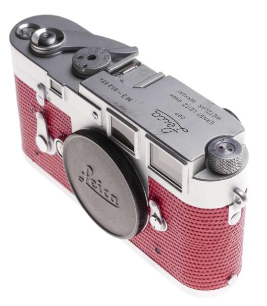 Leica M3 Just Serviced Rangefinder 35mm film camera body re skinned Red #952824