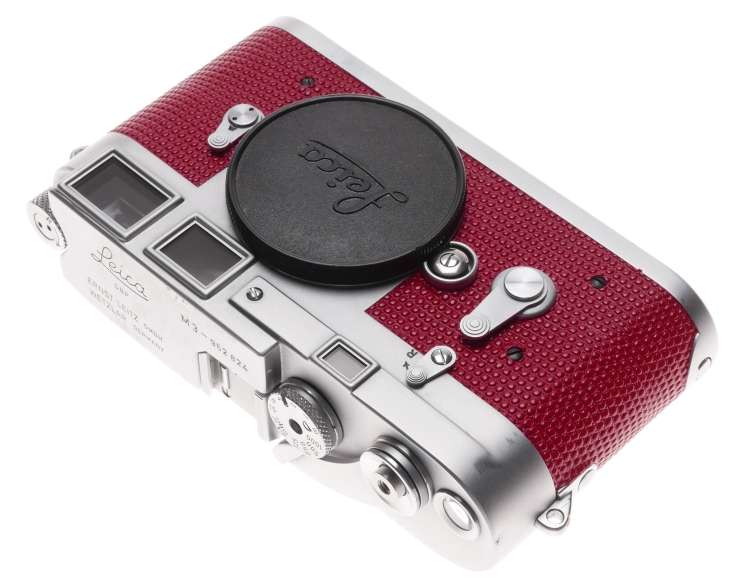 Leica M3 Just Serviced Rangefinder 35mm film camera body re skinned Red #952824