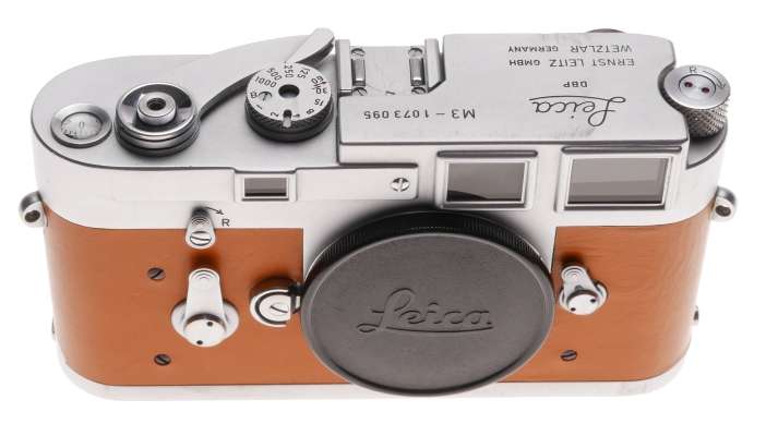 Leica M3 Just Serviced Rangefinder 35mm film camera body re skinned Tan #1073095