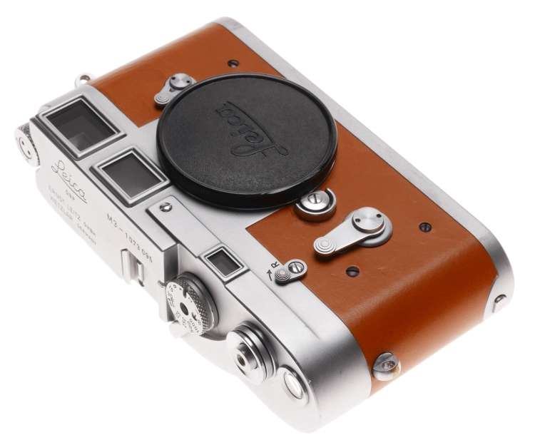 Leica M3 Just Serviced Rangefinder 35mm film camera body re skinned Tan #1073095