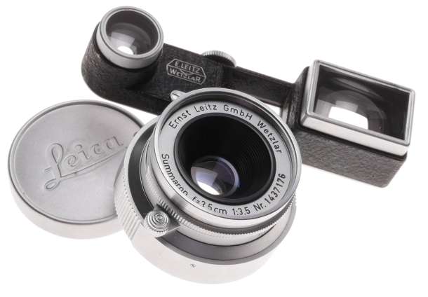 Mint Summaron f=3.5 1:3.5 wide angle 3.5/35mm Leica RF lens with Goggles Leitz