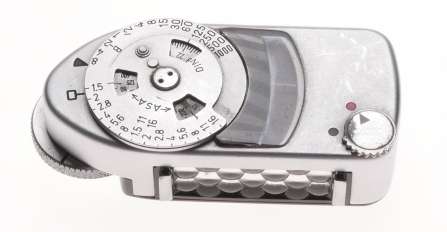 Leica light exposure MC meter chrome fits hot shoe Leica M RF cameras 35mm used