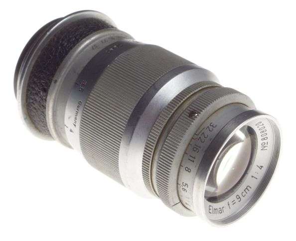 Elmar f=9cm 1:4 Chrome compact 1:4/90mm M39 screw mount Leitz lens rangefinder