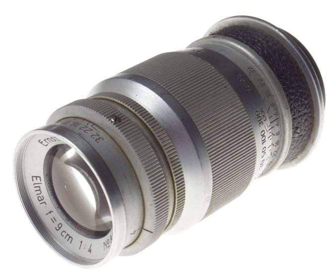 Elmar f=9cm 1:4 Chrome compact 1:4/90mm M39 screw mount Leitz lens rangefinder
