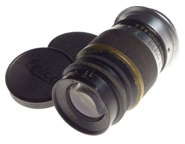 Pre war f=90mm Black paint vintage 1:4 Elmar f=9cm 4/90 bakelite caps clean used