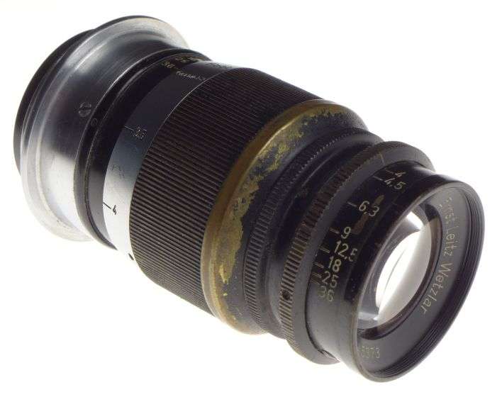 Pre war f=90mm Black paint vintage 1:4 Elmar f=9cm 4/90 bakelite caps clean used