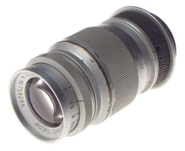 Screw-Mount 4/90 Leica M39 Elmar Chrome 1:4 f=9cm rangefinder camera lens f=90mm