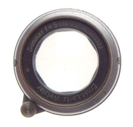 SUMMAR F=5cm 1:2 Leitz #409992 Colapsible M39 Leica LTM Prime camera lens keeper