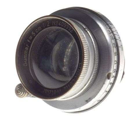 SUMMAR F=5cm 1:2 Leitz #409992 Colapsible M39 Leica LTM Prime camera lens keeper