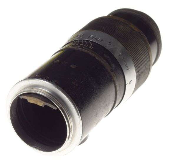 Pre-war Leica black paint rare Hektor 1:4.5/13.5cm serial number 637940 f=135mm