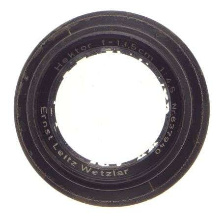 Pre-war Leica black paint rare Hektor 1:4.5/13.5cm serial number 637940 f=135mm