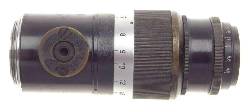 Pre-war Leica black paint rare Hektor 1:4.5/13.5cm serial number 637940 f=135mm
