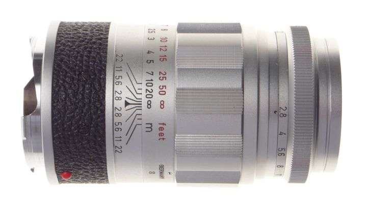 ELMARIT 2.8/90 Leitz Leica M camera lens RF Mint leather case Museum condition