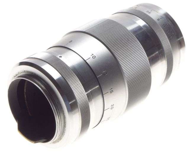 LEICA 39mm screw mount steel canon lens 13.5cm f=3.5 clean optics 3.5/135mm kit