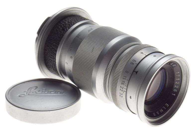 Leica M bayonet mount F4 Elmar 9cm Chrome Mint- 4/90 cap leitz original optics