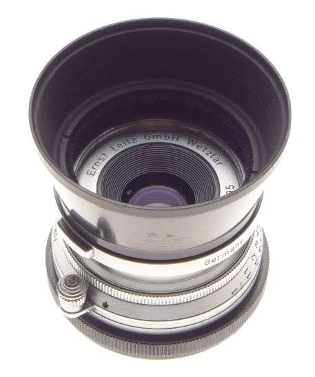 Mint- f3.5 Summaron coated lens f=3.5cm with hood and Leica caps 3.5/35mm wide