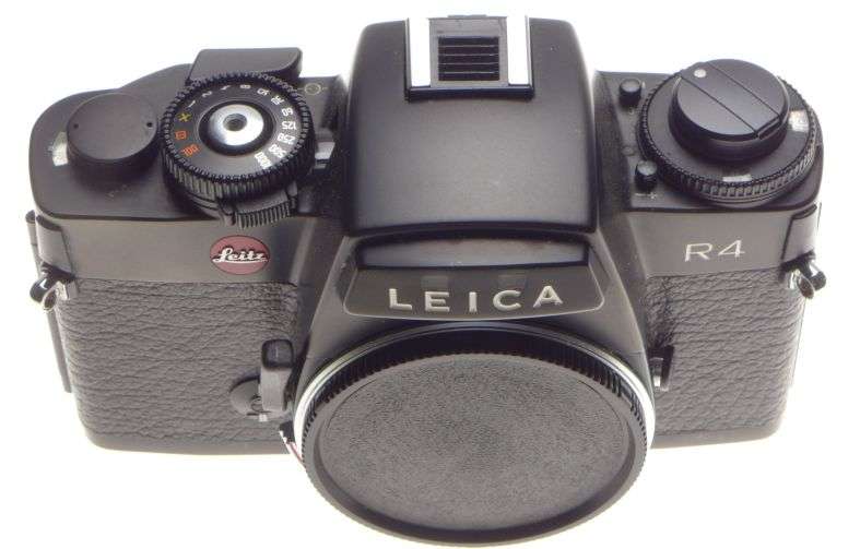 R4 Leica Black 35mm film Classic camera SLR pristine body with shell cased cap