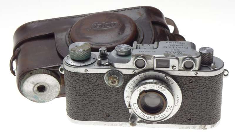 Luftwaffen-Eigentum Fl.No:380798 rare Leica IIIb Leitz Elmar f=5cm 1:3.5 lens