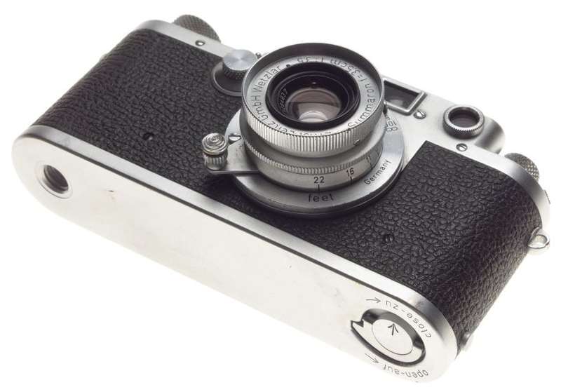 3f Leica IIIF Chrome 35mm Screw mount rangefinder camera f=35mm Summaron 13.5/35
