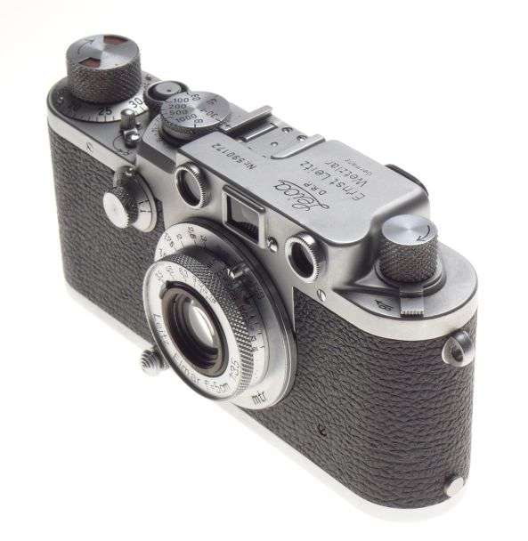 Just Serviced LEICA IIIf 35mm classic film camera prime Leitz Elmar 3.5 f=5cm