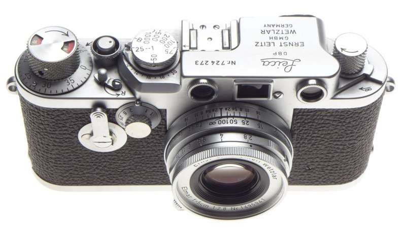 Just Serviced Leica IIIf self timer 35mm film camera f=50 prime Elmar 1:3.5/50mm